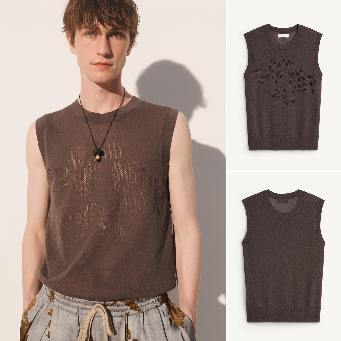 Embroidery Moisturizer - New Summer Men's round Neck Sleeveless