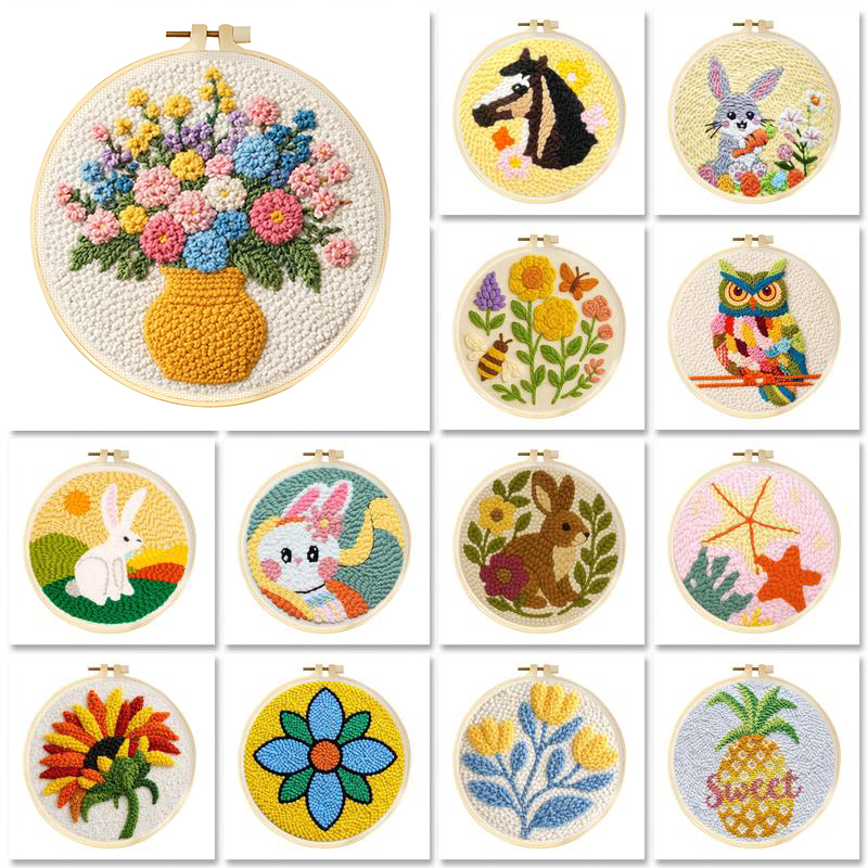 Embroidery Converter - DIY Punch Needle Kits Cute Animal