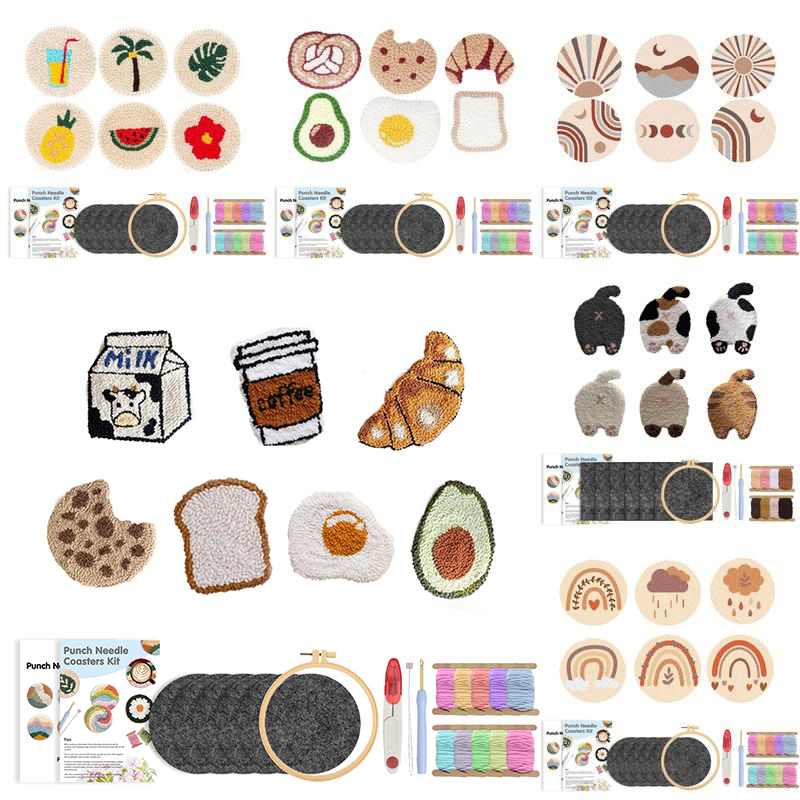 Embroidery Converter - GATYZTORY Punch Needle Coaster Kit Easy