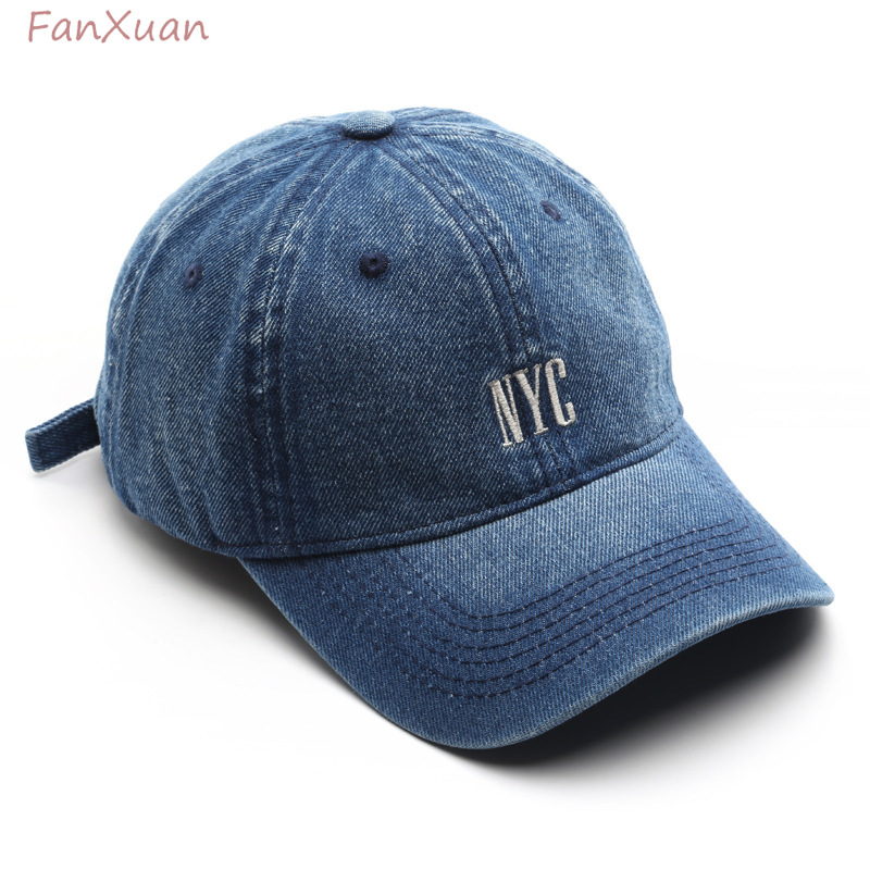 Embroidery Nyc - Classic Retro Denim Baseball Cap Unisex