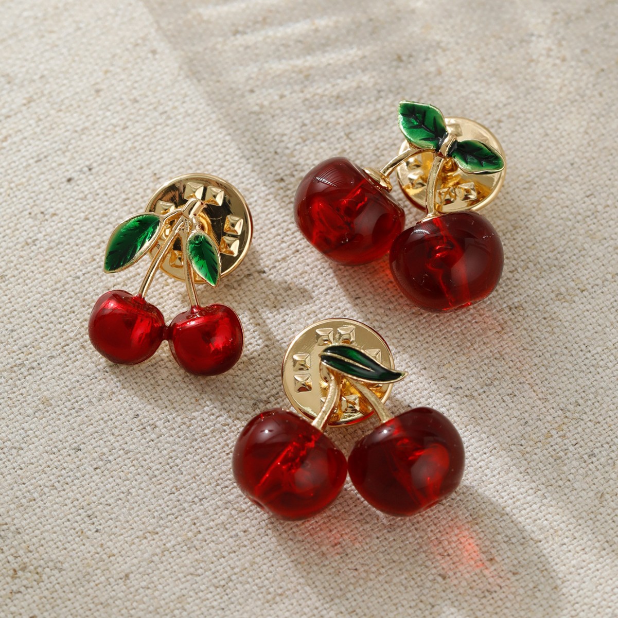 Cute cherry fruit brooch trend - Embroidery Simple recension och pris