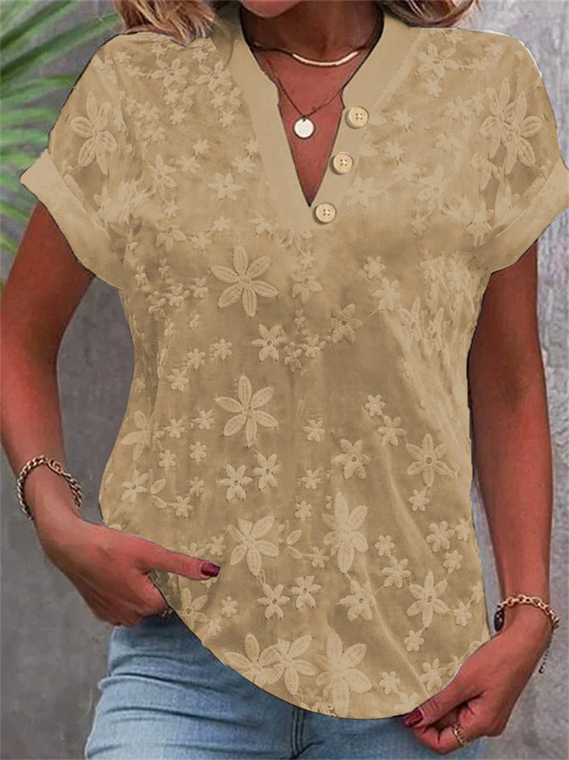 Summer Women White Floral Embr - Embroidery On Shirt recension och pris