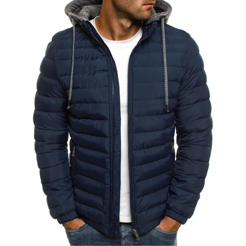 2026  Men Cotton Pad Parka Coa - Embroidery Zip Up Hoodie recension och pris