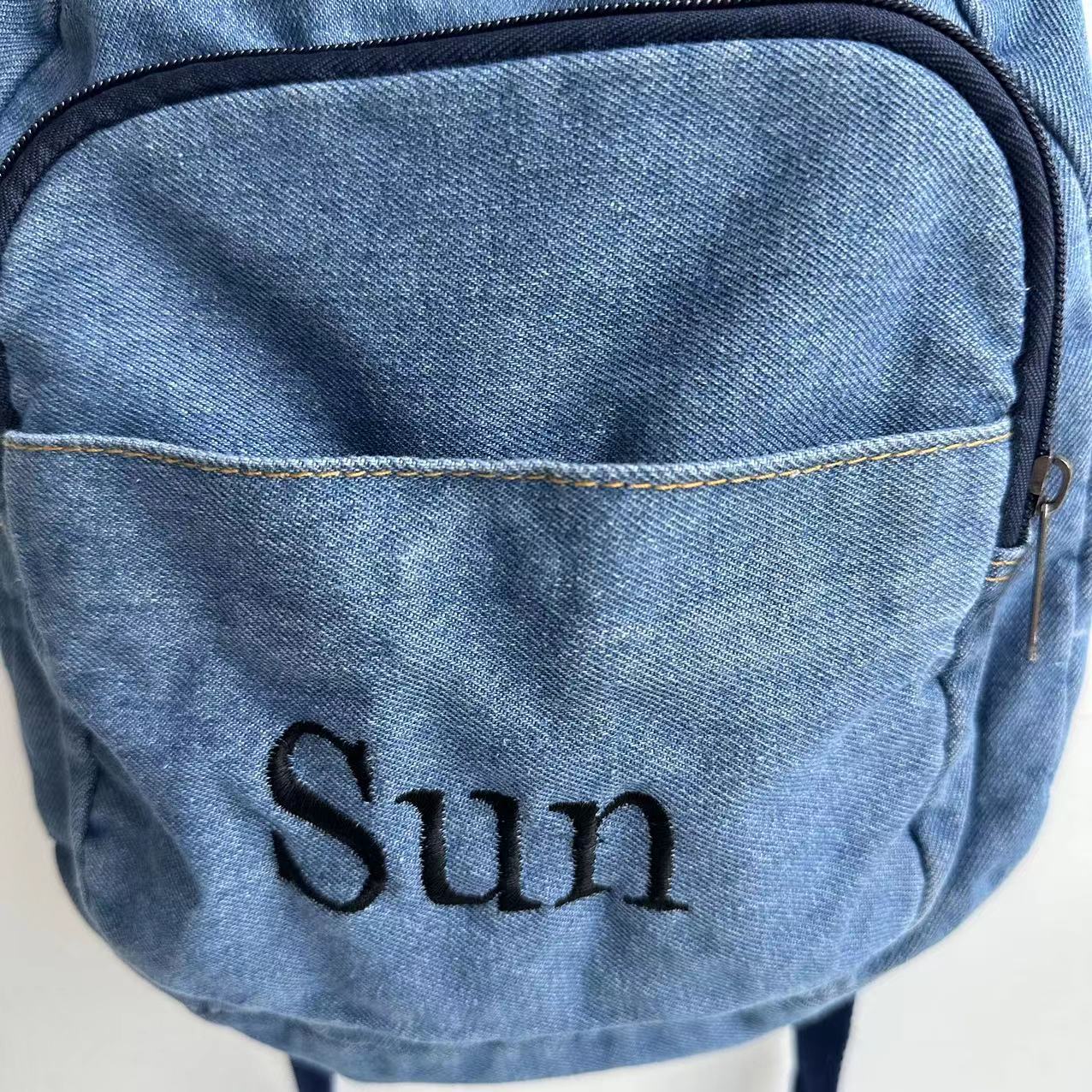 Denim Backpack Girls' New Stud - Embroidery Simple recension och pris
