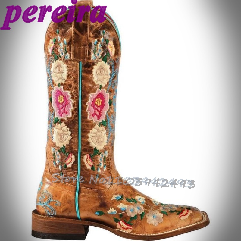 Embroidered Flower Boots Rose  - Embroidery Flower recension och pris