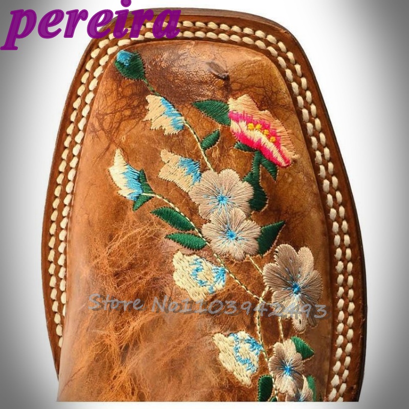 Embroidered Flower Boots Rose  - Embroidery Flower recension och pris