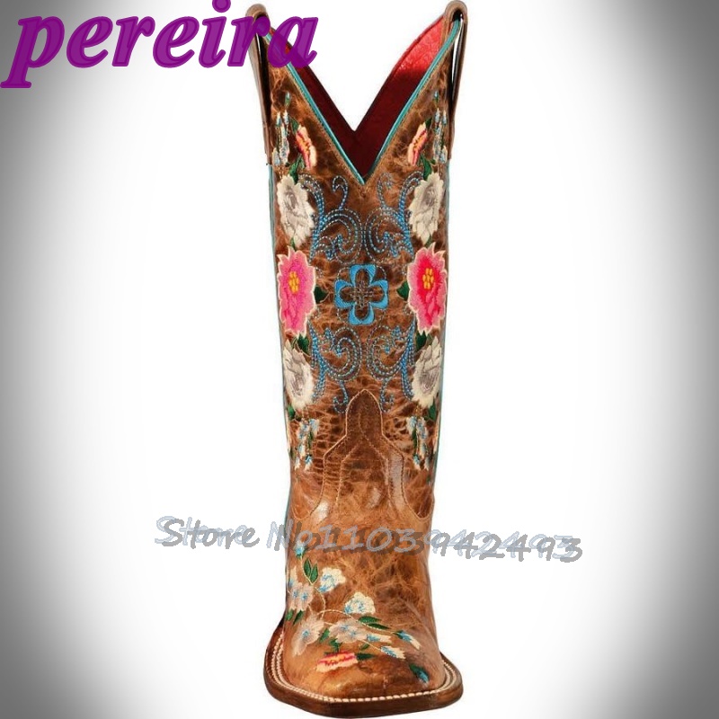 Embroidered Flower Boots Rose  - Embroidery Flower recension och pris