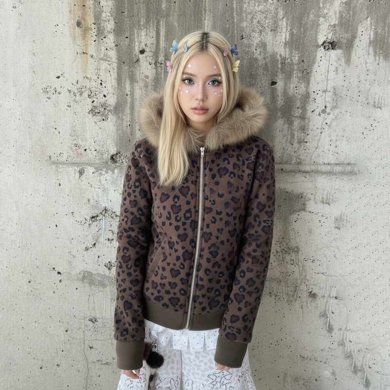American Hot Girl Winter New Y - Embroidery Zip Up Hoodie recension och pris