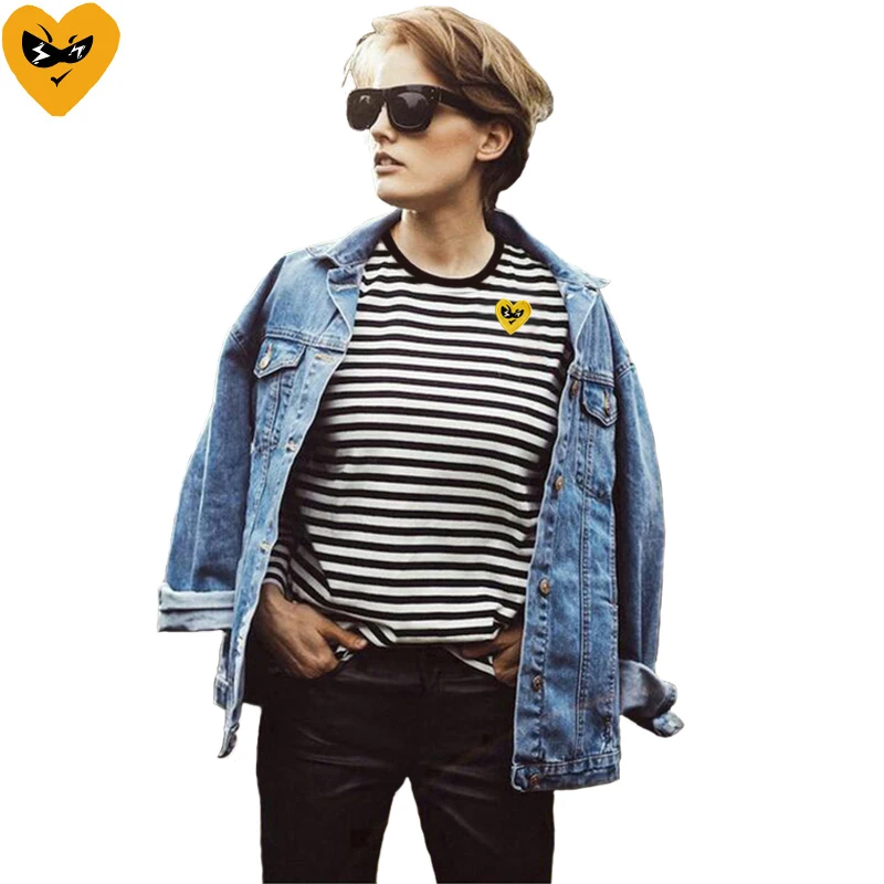Break Egg Women Striped T-Shir - Embroidery Viewer recension och pris