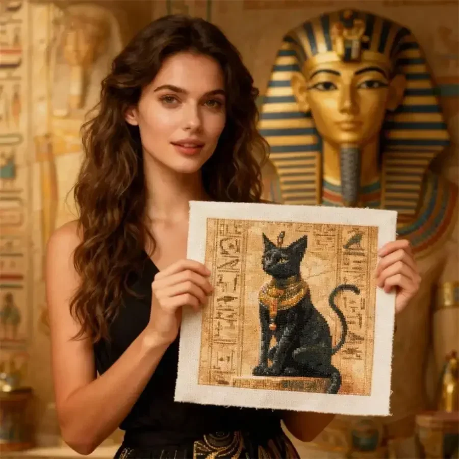 Ancient Egypt cat New Style di - Embroidery In Egypt recension och pris