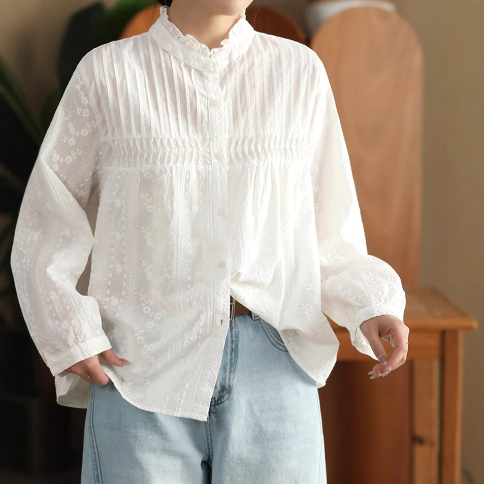 Japanese Sweet Mori Girl Solid - Embroidery On Shirt recension och pris