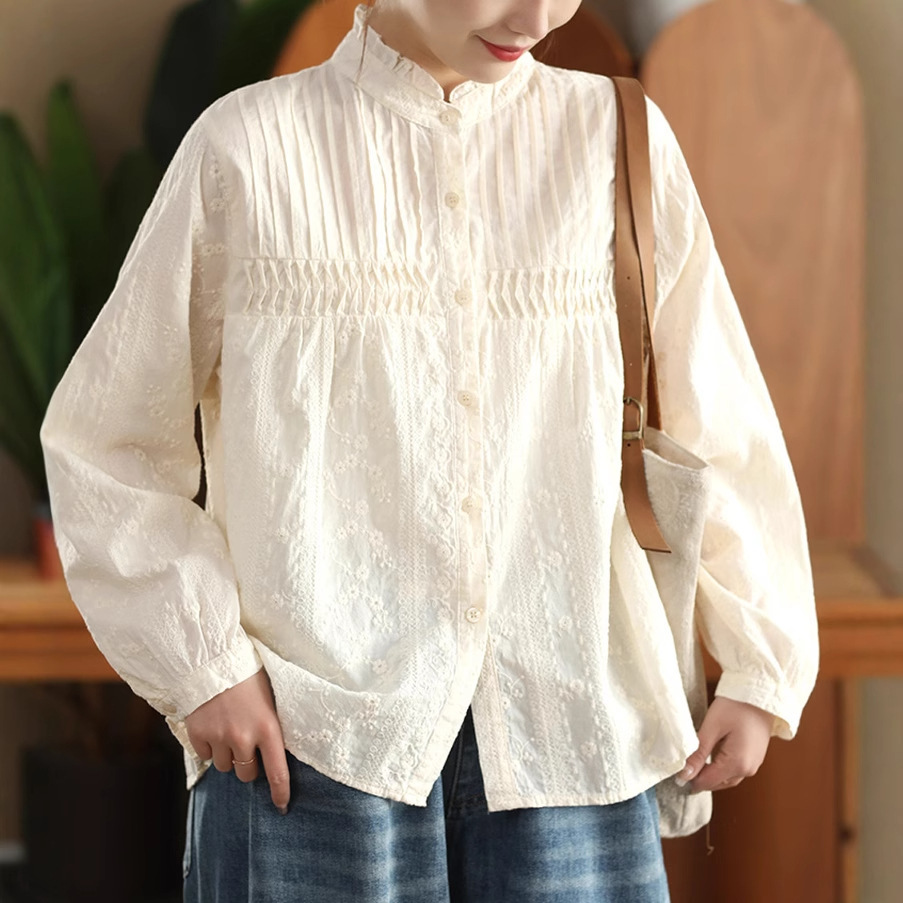 Japanese Sweet Mori Girl Solid - Embroidery On Shirt recension och pris