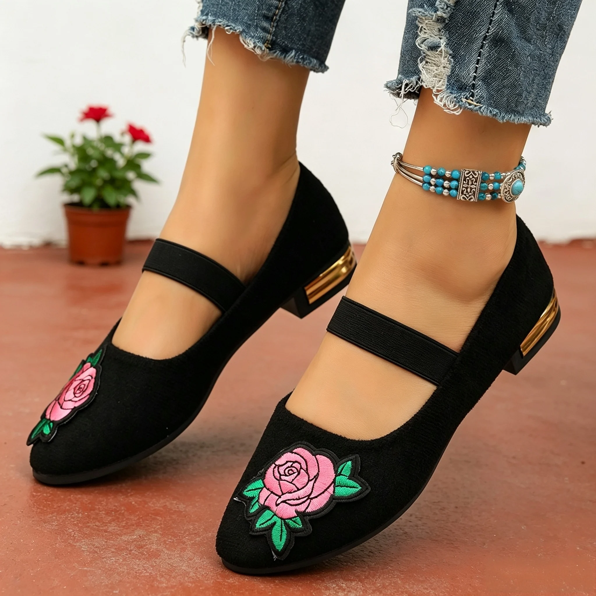 Autumn Women's Vintage Boho Fl - Embroidery Flower recension och pris