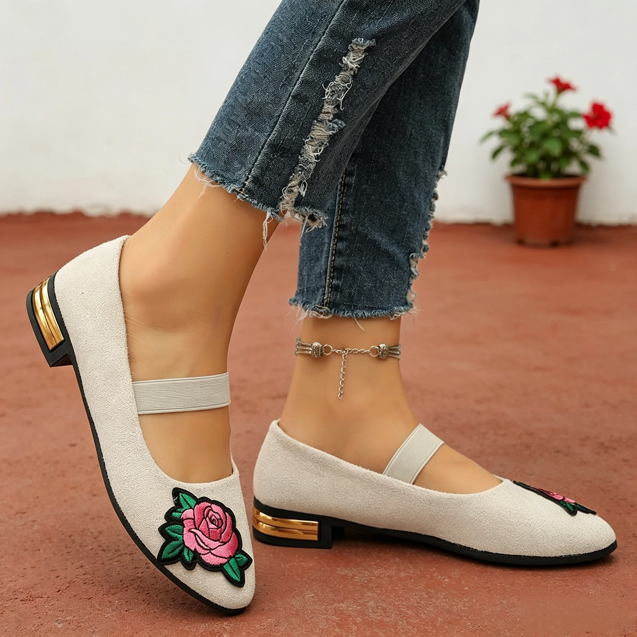 Autumn Women's Vintage Boho Fl - Embroidery Flower recension och pris