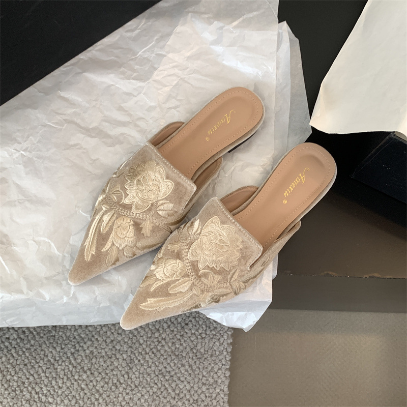 2026 New Women's Shoes Embroid - Embroidery Flower recension och pris