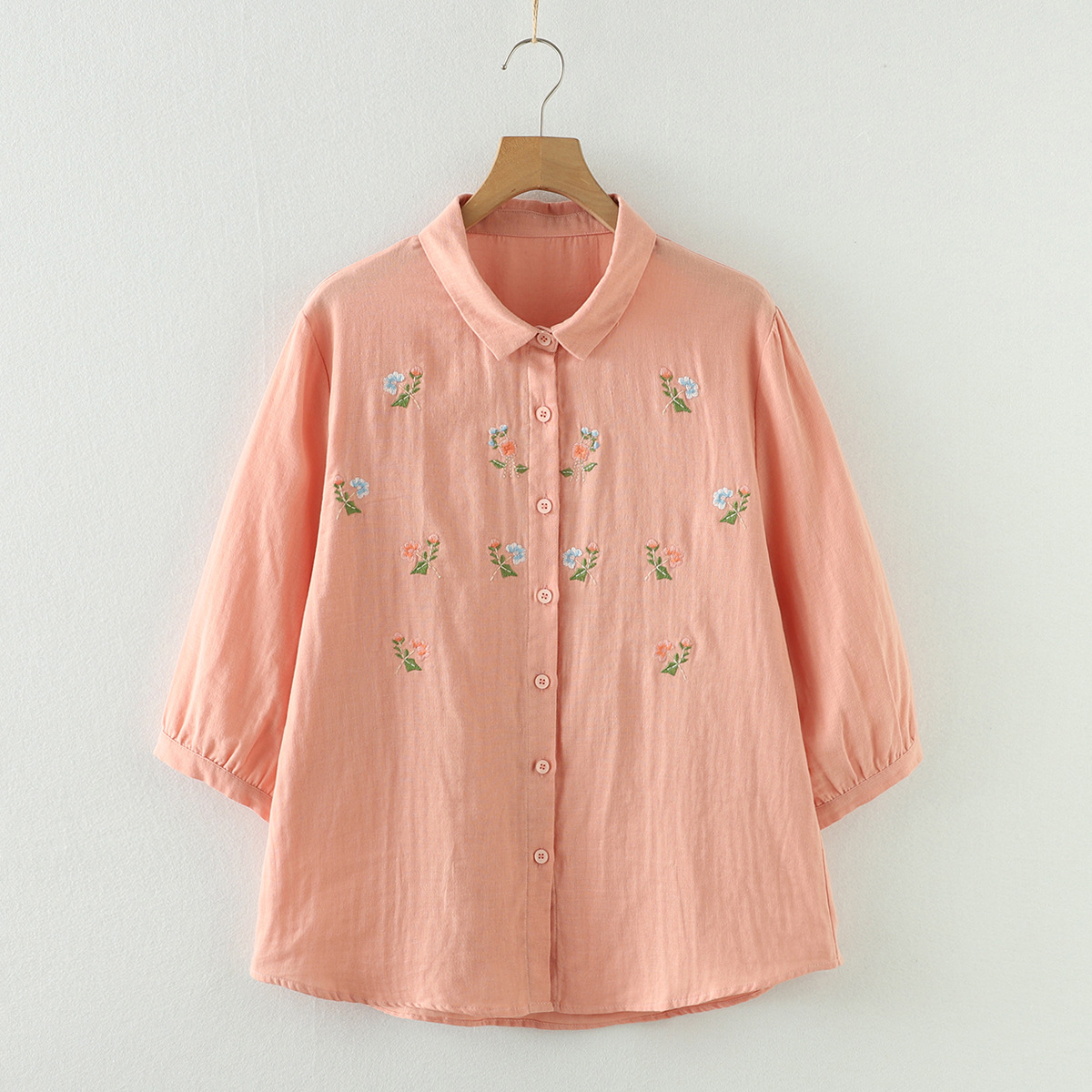 New 2025 Summer Cotton Yarn 3/ - Embroidery On Shirt recension och pris