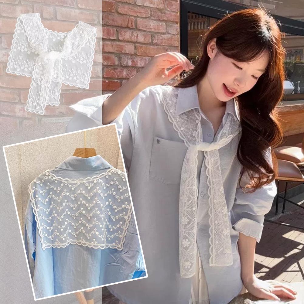 French Lace Shawl Scarf for Wo - Embroidery On Shirt recension och pris
