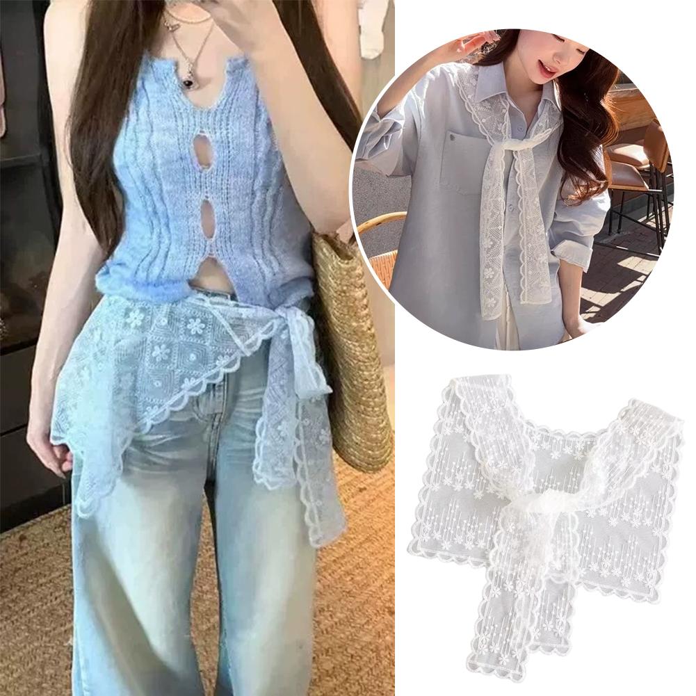 French Lace Shawl Scarf for Wo - Embroidery On Shirt recension och pris