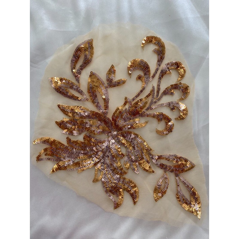 Lace Embroidery Mesh Sequin Fl - Embroidery Gold recension och pris