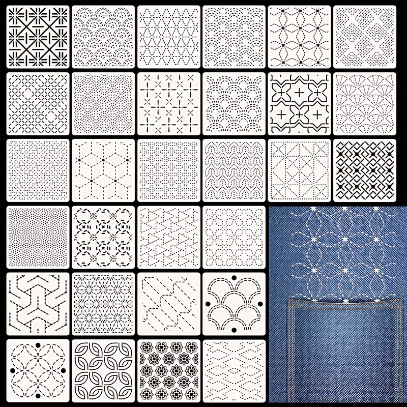 30Pcs Embroidery Templates DIY - Embroidery Meaning recension och pris