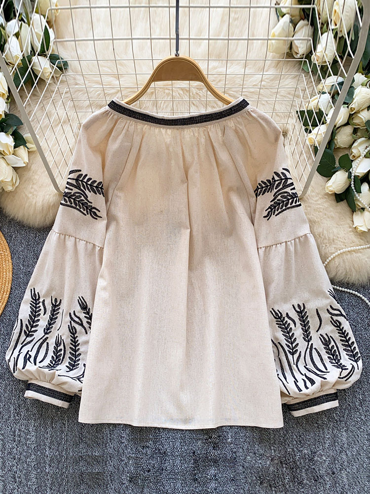 Women Bohemian-style Blouse Em - Embroidery On Shirt recension och pris