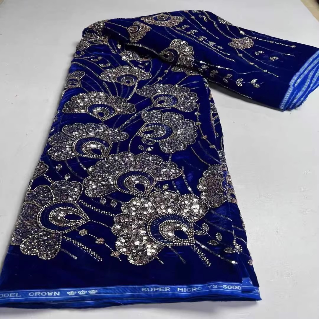 5yard New velvet tela Sequin b - Embroidery Youtube recension och pris