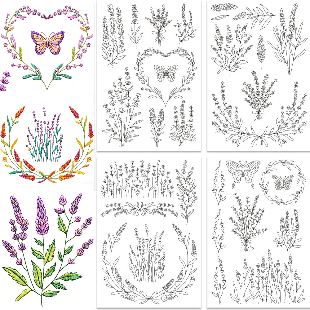 Lavender Flower Butterfly Wate - Embroidery Meaning recension och pris