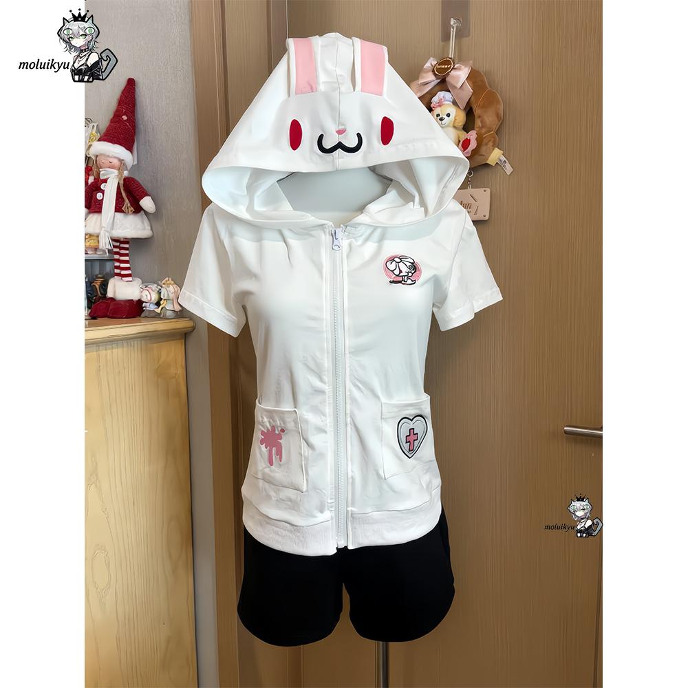 Kawaii Anime Hoodie Short Slee - Embroidery Zip Up Hoodie recension och pris