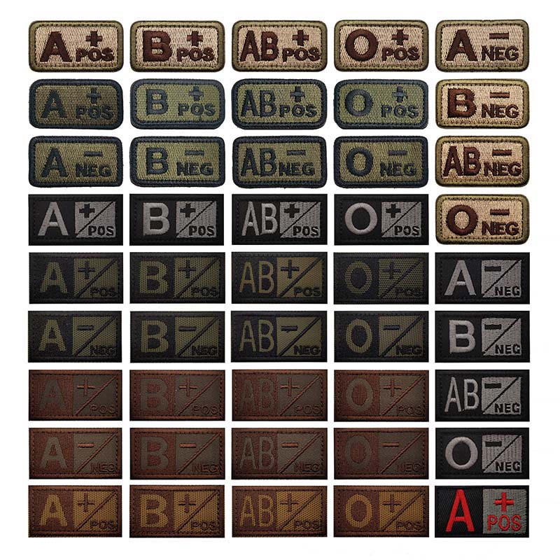 1 /2 PCS,A B AB O POS-NEG Bloo - Embroidery Fonts recension och pris