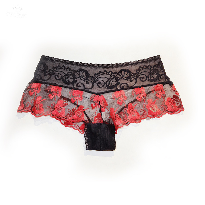 【1pcs】lingeries femme ultra ho - Embroidery Red recension och pris