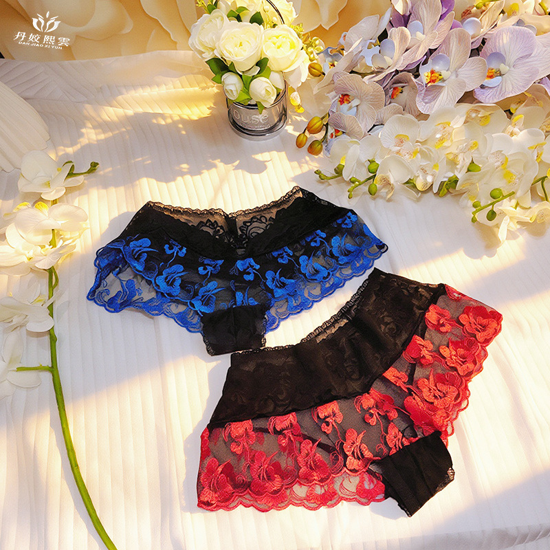 【1pcs】lingeries femme ultra ho - Embroidery Red recension och pris