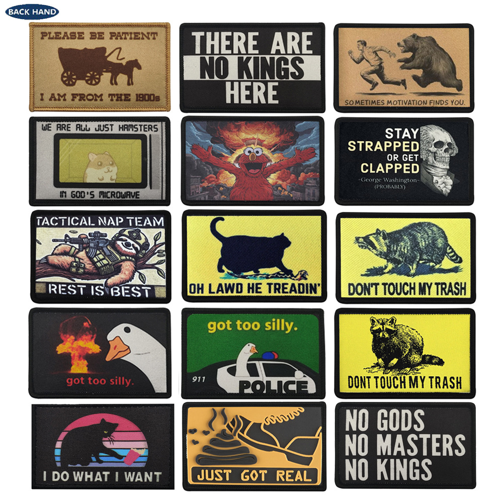 Funny Animal Morale Patches -  - Embroidery Quote recension och pris
