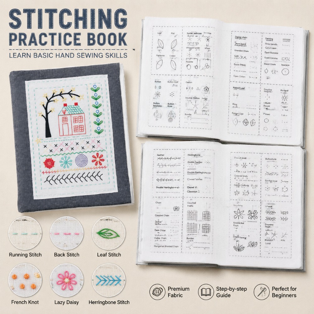 Embroidery Stitch Practice Boo - Embroidery Guide Book recension och pris