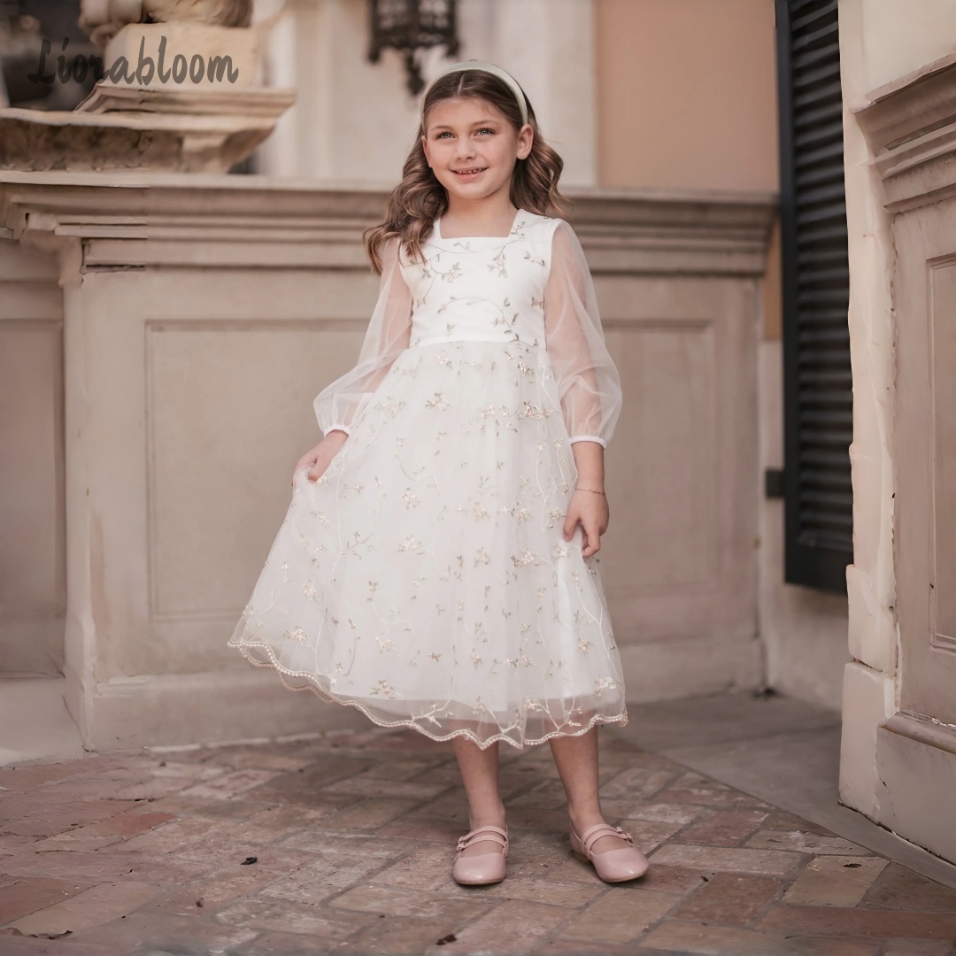 Customized Flower Girl Dress P - Embroidery Flower recension och pris