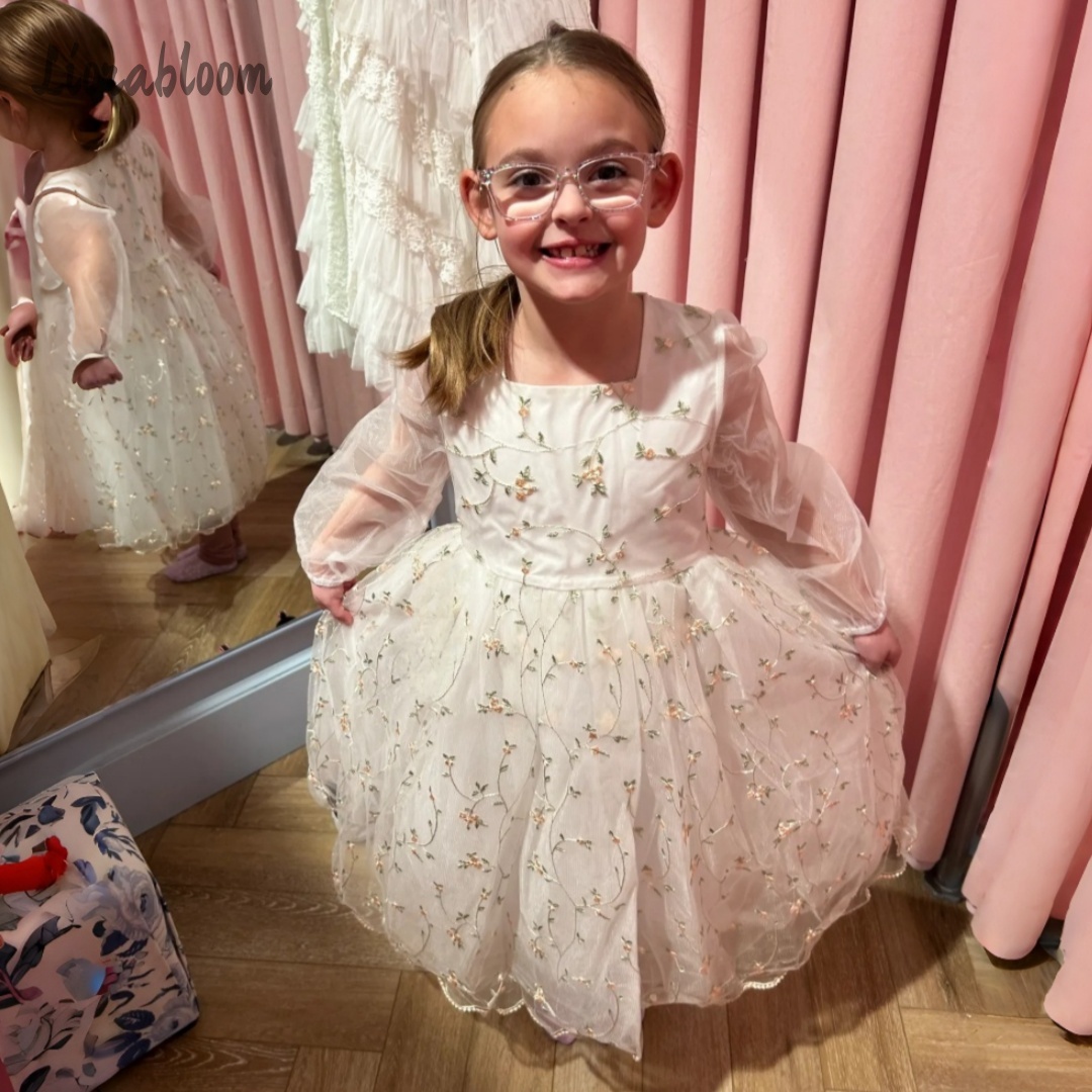 Customized Flower Girl Dress P - Embroidery Flower recension och pris
